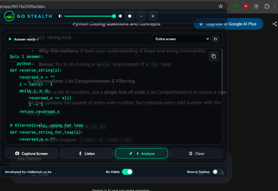 Go Stealth Application